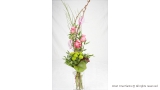 Pink and Green Tall Floral Display