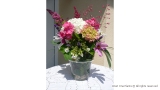 Pink & White Themed Floral Arrangements for Garden Party in Belgravia