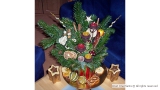 Floral Christmas Decorations in a Vase